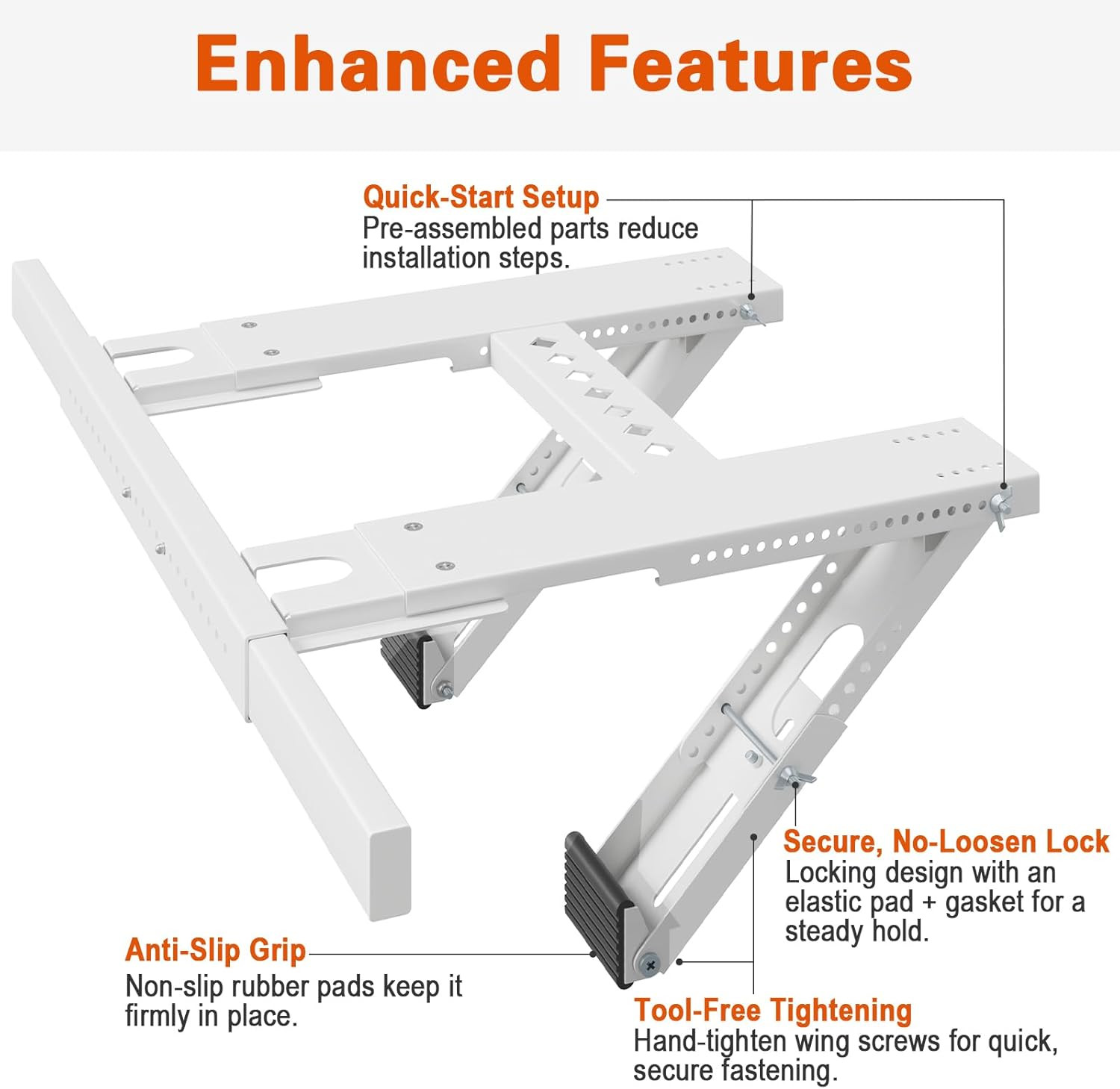 Update Window Air Conditioner Support Bracket No Drilling, No Tools, Quick Insta