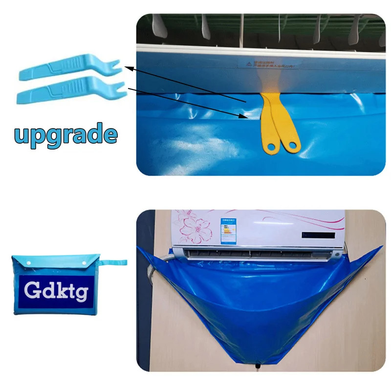 15pc Air Conditioner Cleaning Cover Kit With Clean Tools Waterproof Dust 118cm
