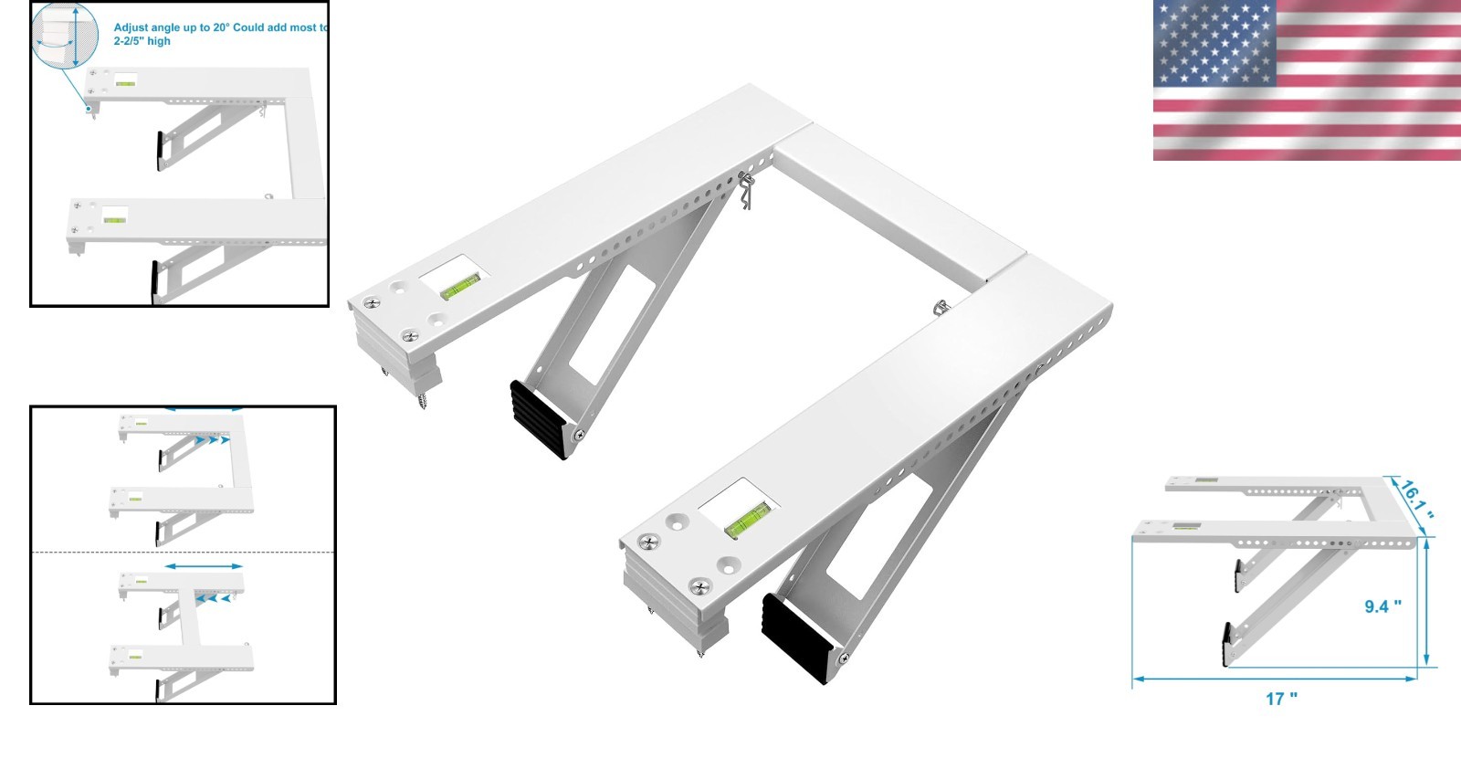 Reliable Wall-Mount AC Bracket – Fits Single & Double Hung Windows with Ease