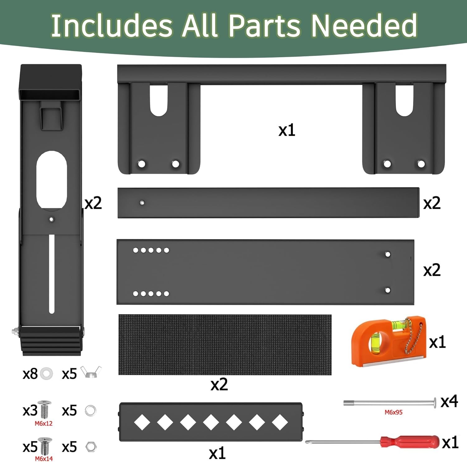 Robust No-Drill AC Support Bracket for Single/Double-Hung Windows, Easy Install
