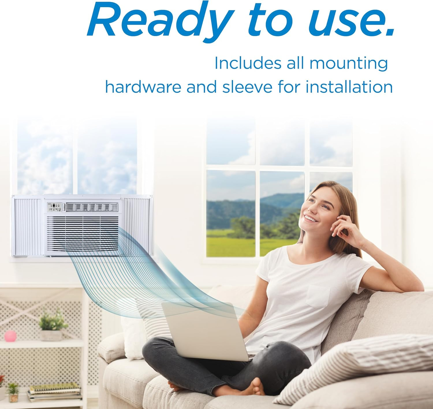 BLACK+DECKER Window Air Conditioner 18000 BTU, AC Window Unit Cools up to 1000 S
