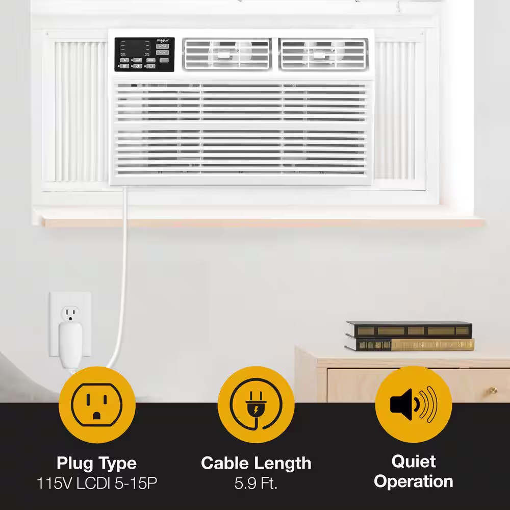 10,000 BTU (DOE) Window Air Conditioner Cools 450 Sq. Ft. with Remote in White