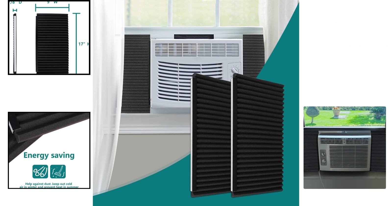 Window Air Conditioner Foam Insulating Panel Kits Ac Units Insulation Side