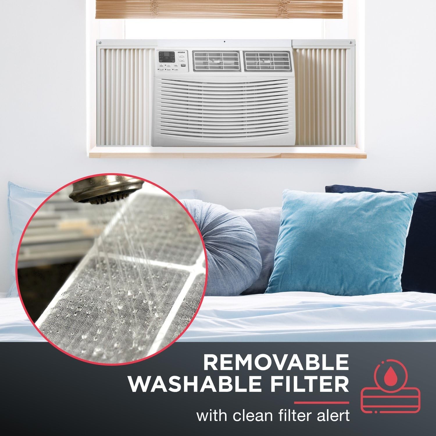 Amana 12,000 BTU Window Air Conditioner, 115V, Cools up to 550 Sq. Ft. 24H Timer