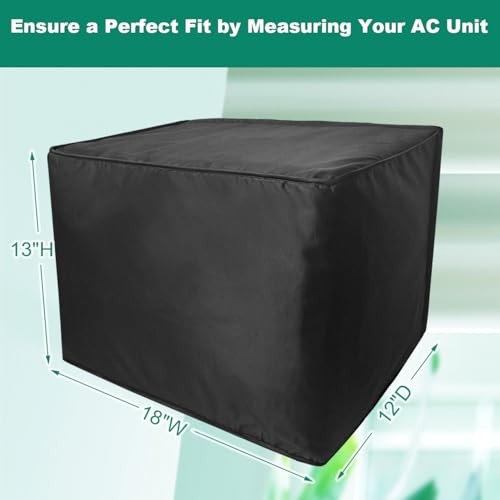 Waterproof Insulated Outdoor Window Air Conditioner Cover for 18″Wx13″Hx12″D
