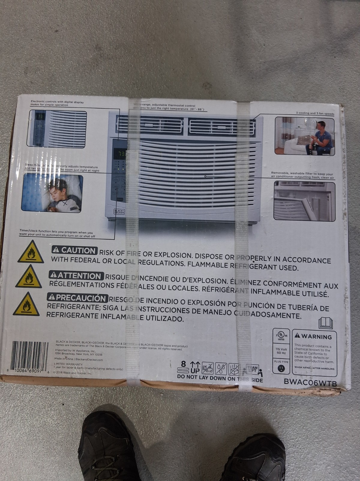 Black & Decker 6000 BTU Window Air Conditioner with Remote Control – Barely used