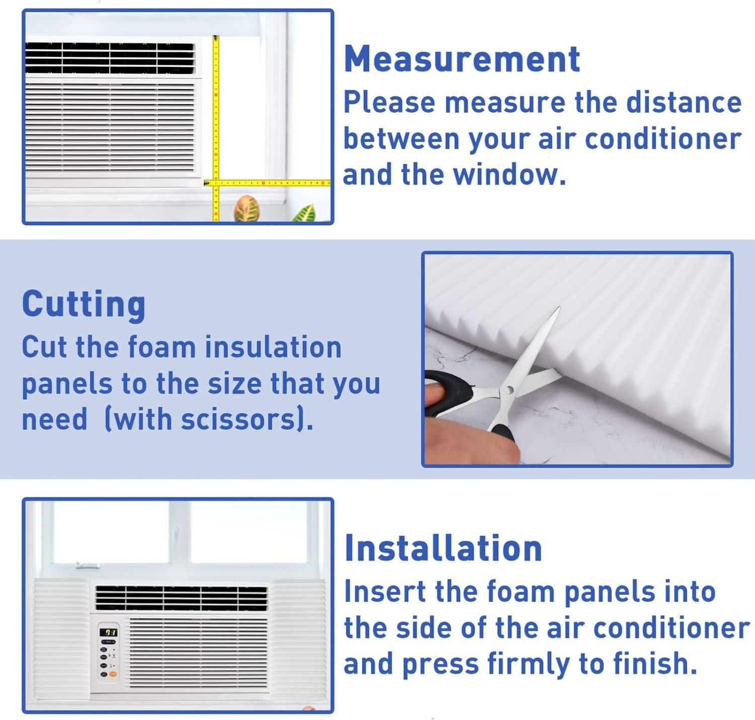 Window Air Conditioner Side Panels Foam Insulation Panels for Window Air Conditi