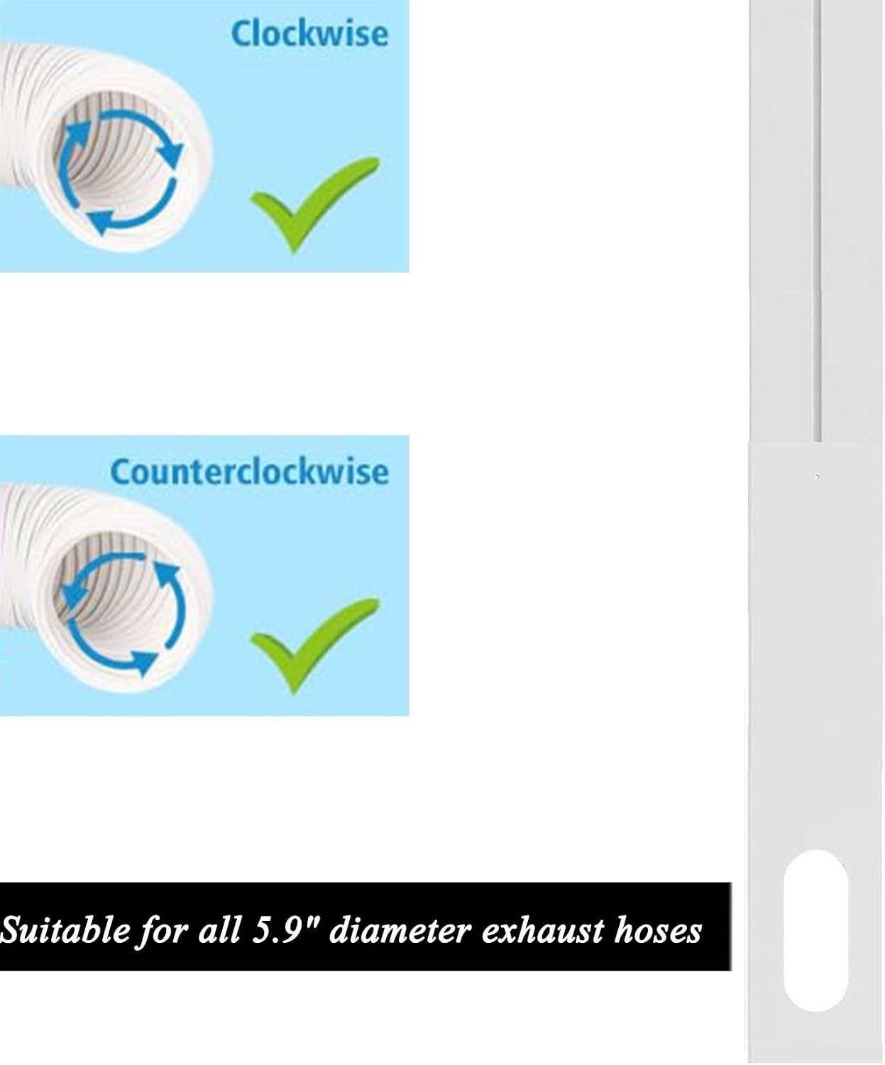 PVC Exhaust Hose Window Seal for Portable Air Conditioners – Space-Saving Design