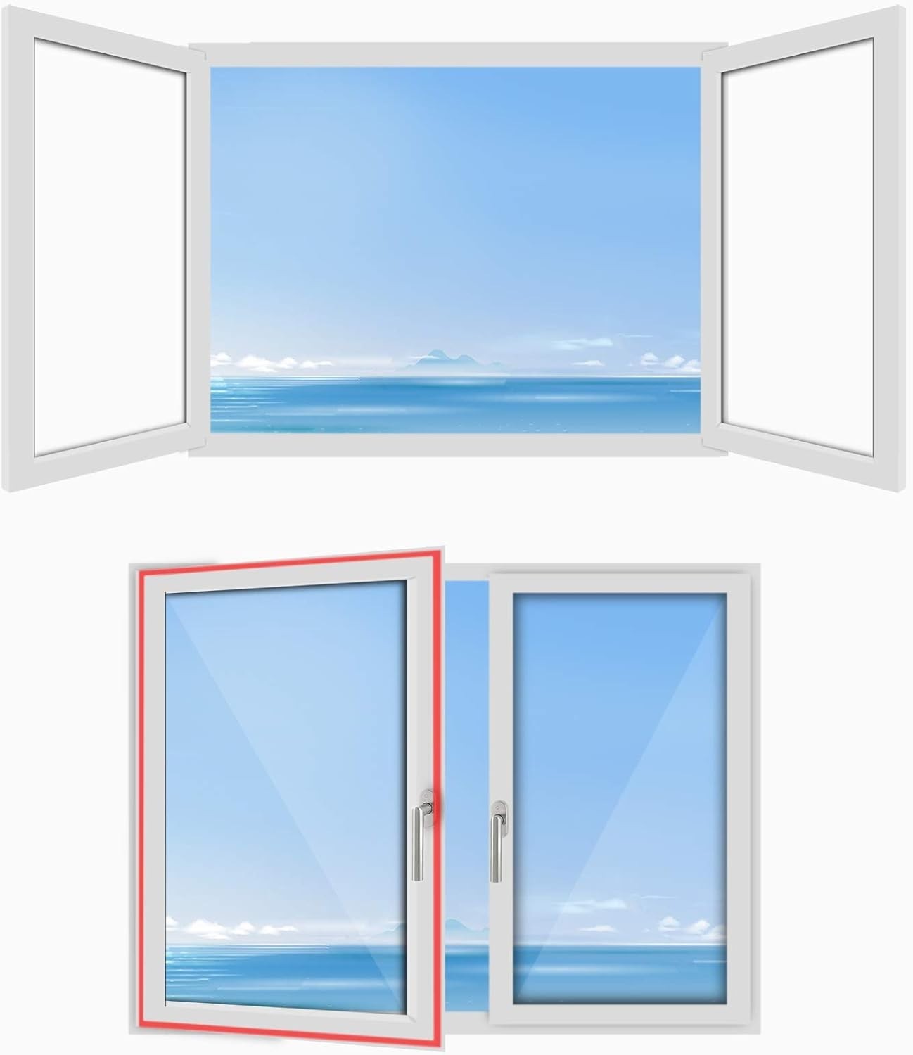 Universal 157″ Window Seal for Portable AC & Dryer – Easy Install, Energy Saving