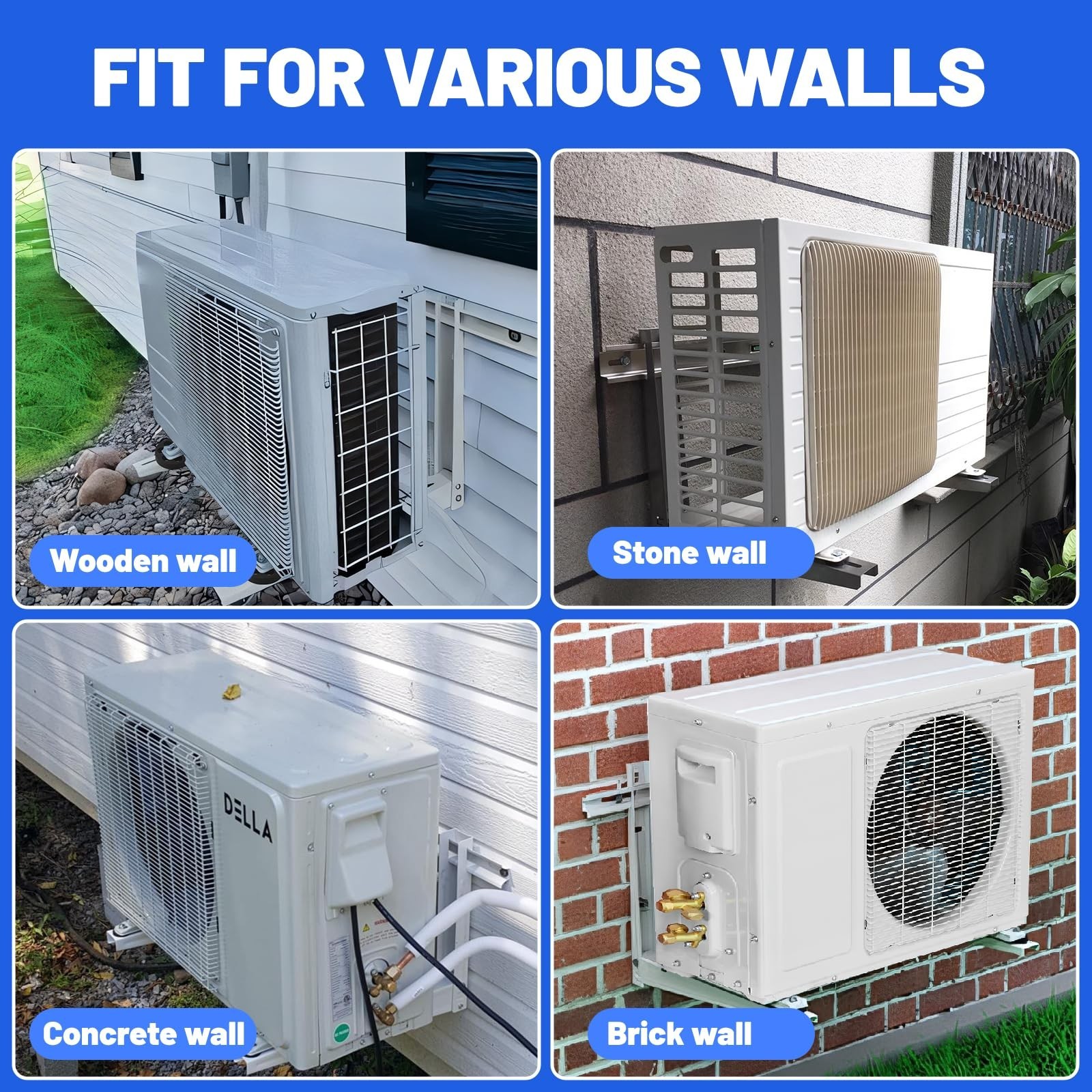 Heavy Duty Mini Split Wall Mount Bracket for AC Heat Pump 9000-36000 BTU, Foldab
