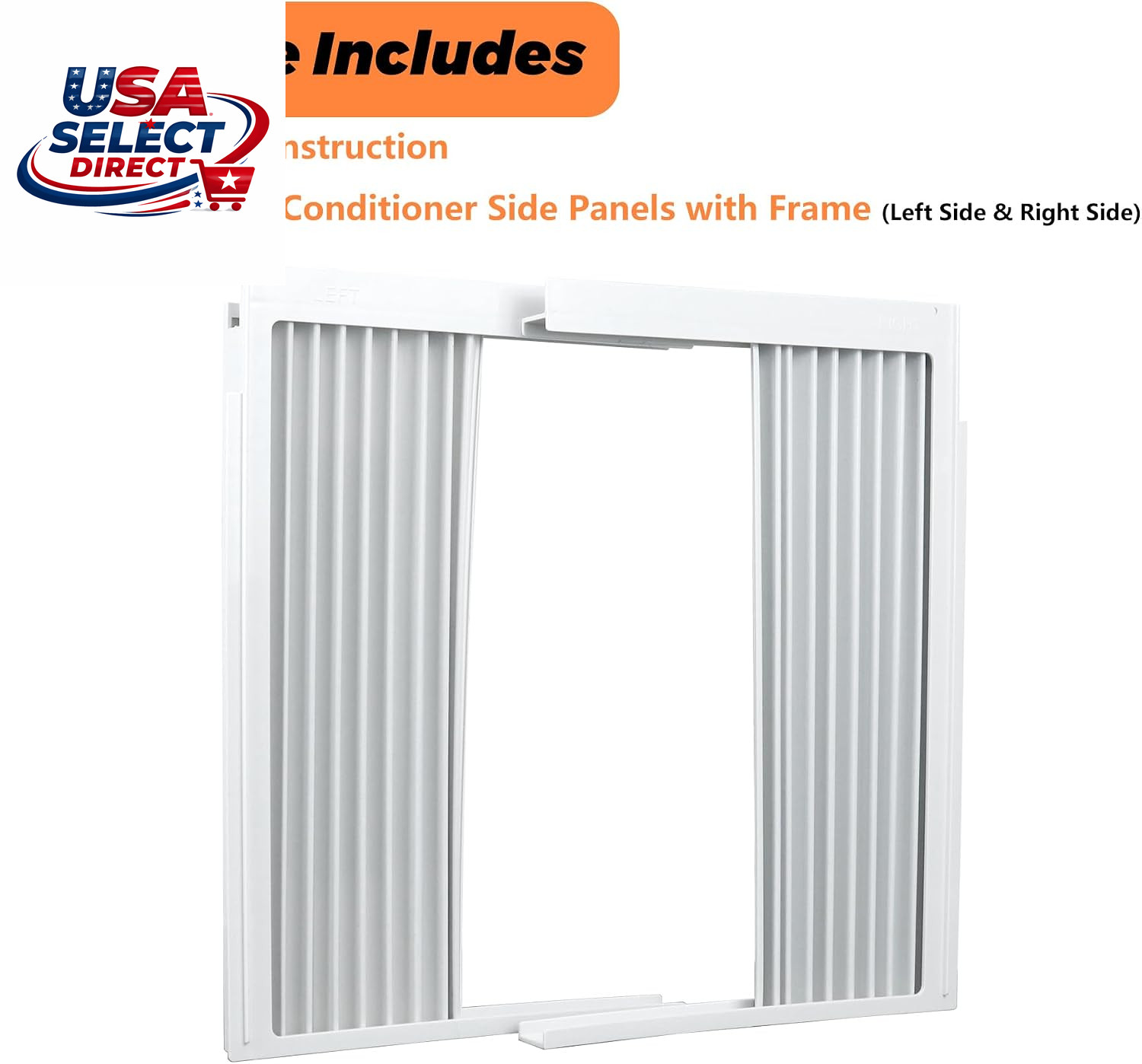 Adjustable Window Air Conditioner Side Panels Kit for 10,000 BTU Units