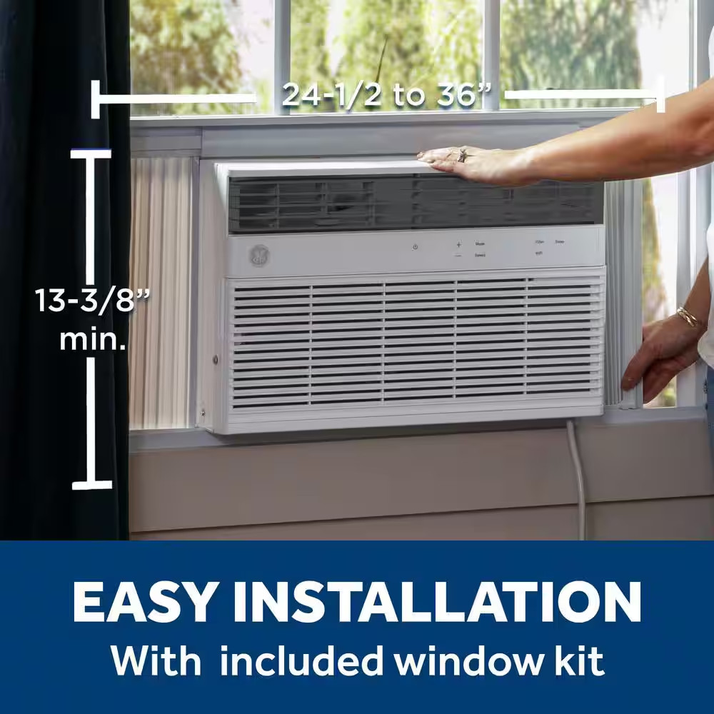 8,000 BTU Smart Window Air Conditioner for 350 Sq. Ft. in White with Wi-Fi and R
