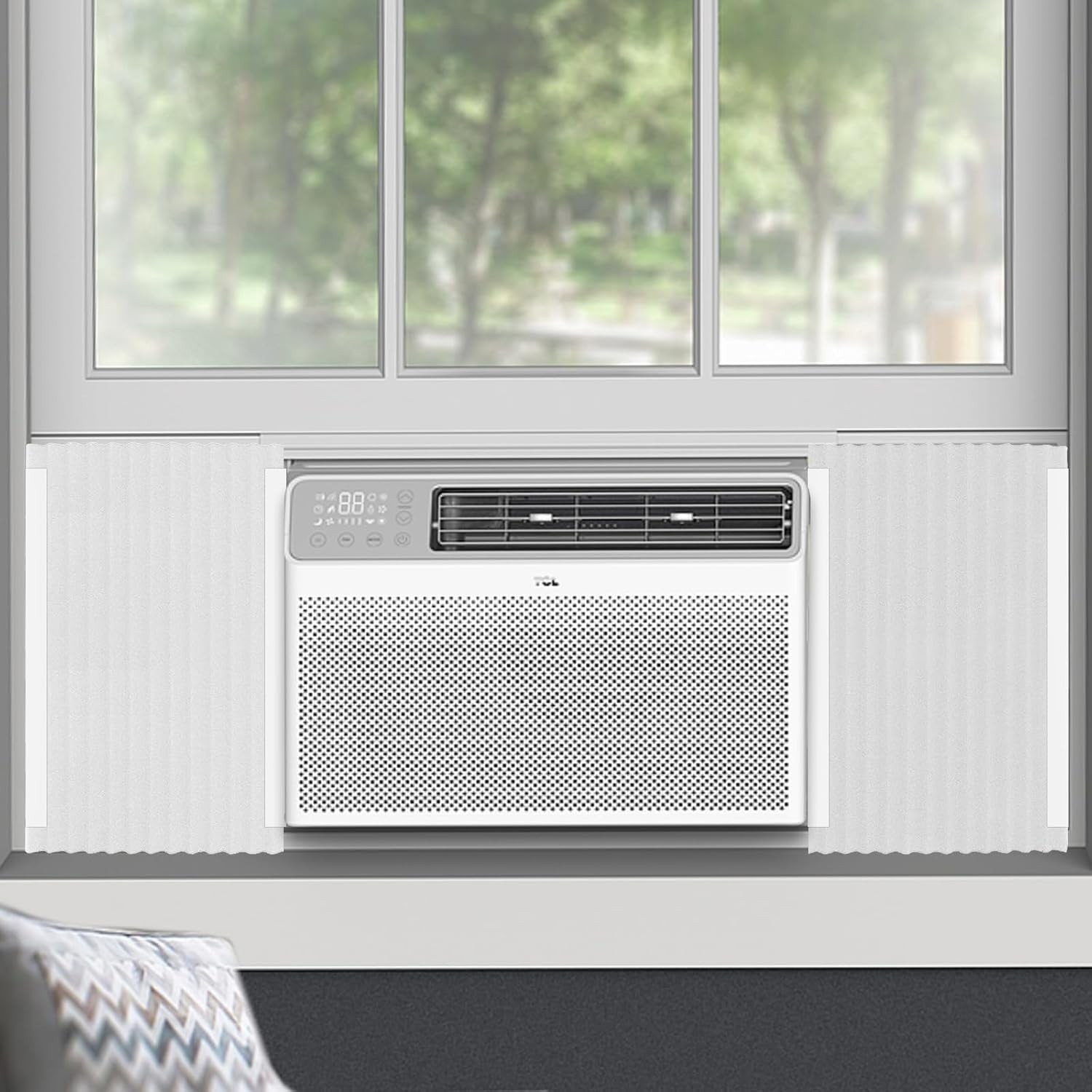 Window Air Conditioner,Side Insulated Foam Panel, Summer/Winter Heat and Draf…