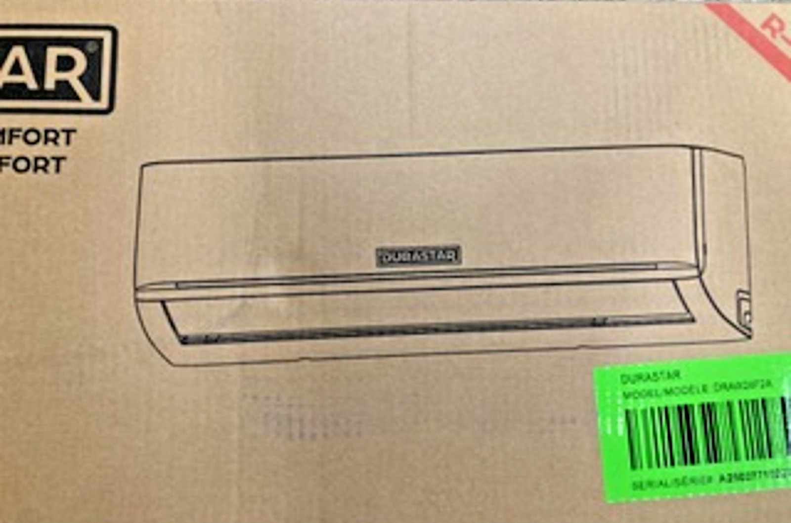 Durastar DRAW24F2A Wall‑Mounted 24,000 BTU Mini‑Split Indoor Unit