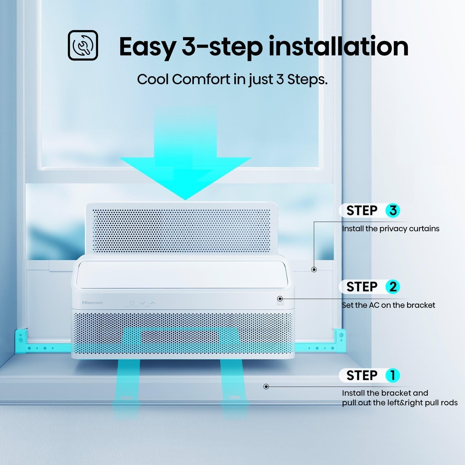 8000 BTU Inverter Window Air Conditioner Unit, WiFi Smart App Control, Energy…