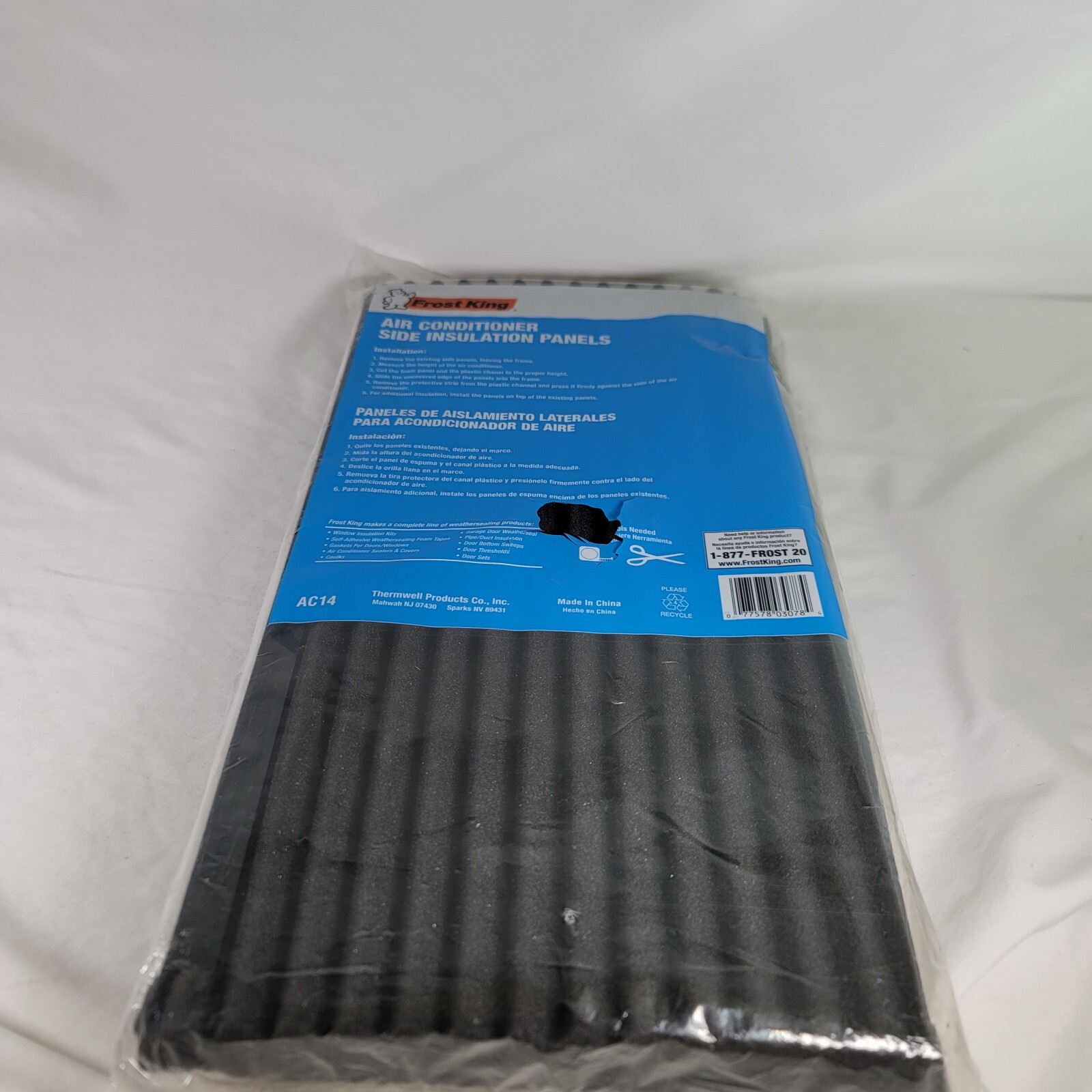 Thermwell Window Air Conditioner Foam Side Panels, 9 x 18 x 7/8-In., 2-Pack