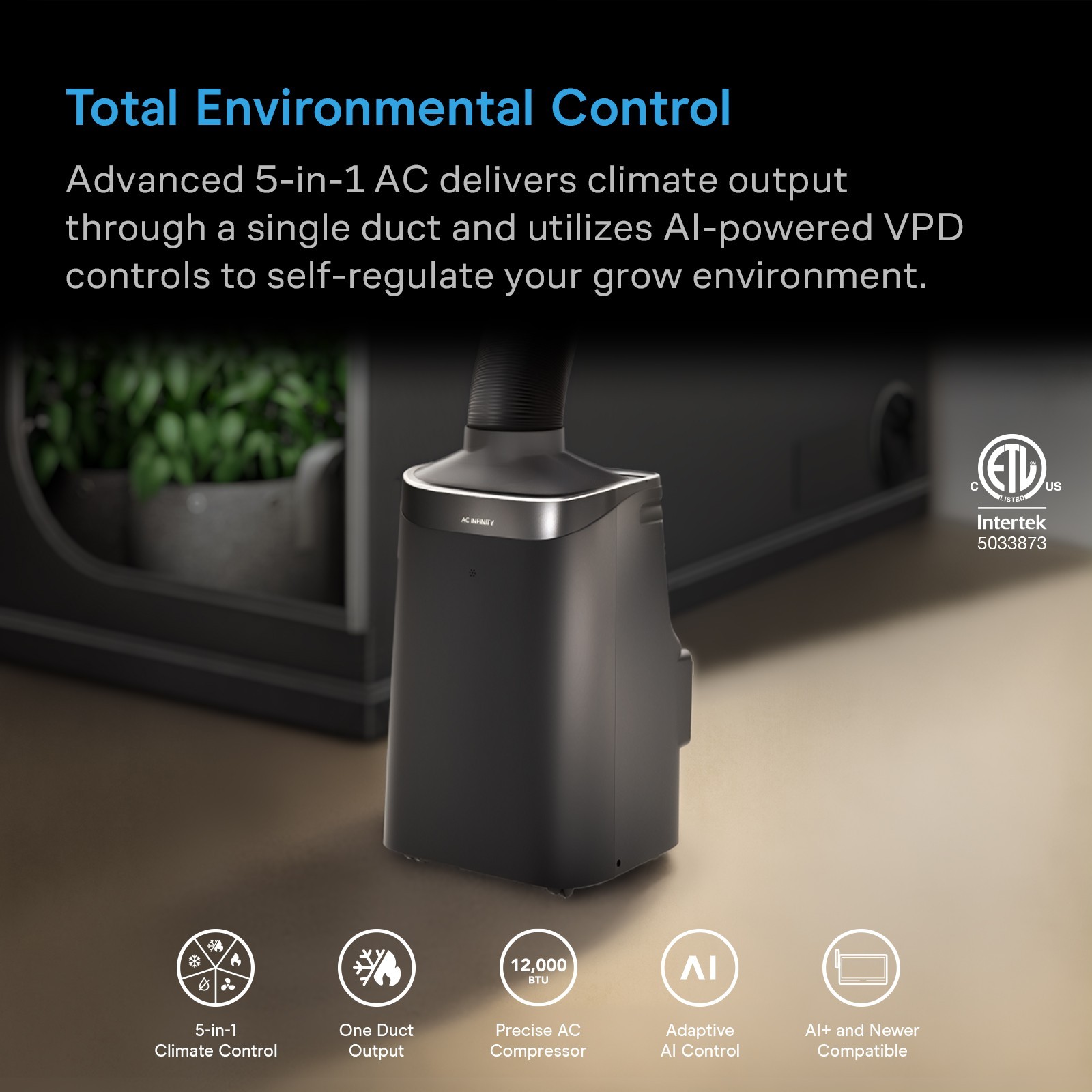 TERRAFORM 8, All-In-One Climate Control Air Conditioner, 12,000 BTU