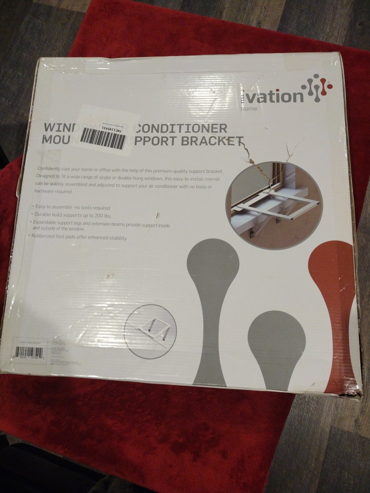 Ivation Air Conditioner Support Bracket, AC Support Bracket Holds up to 200 lbs.