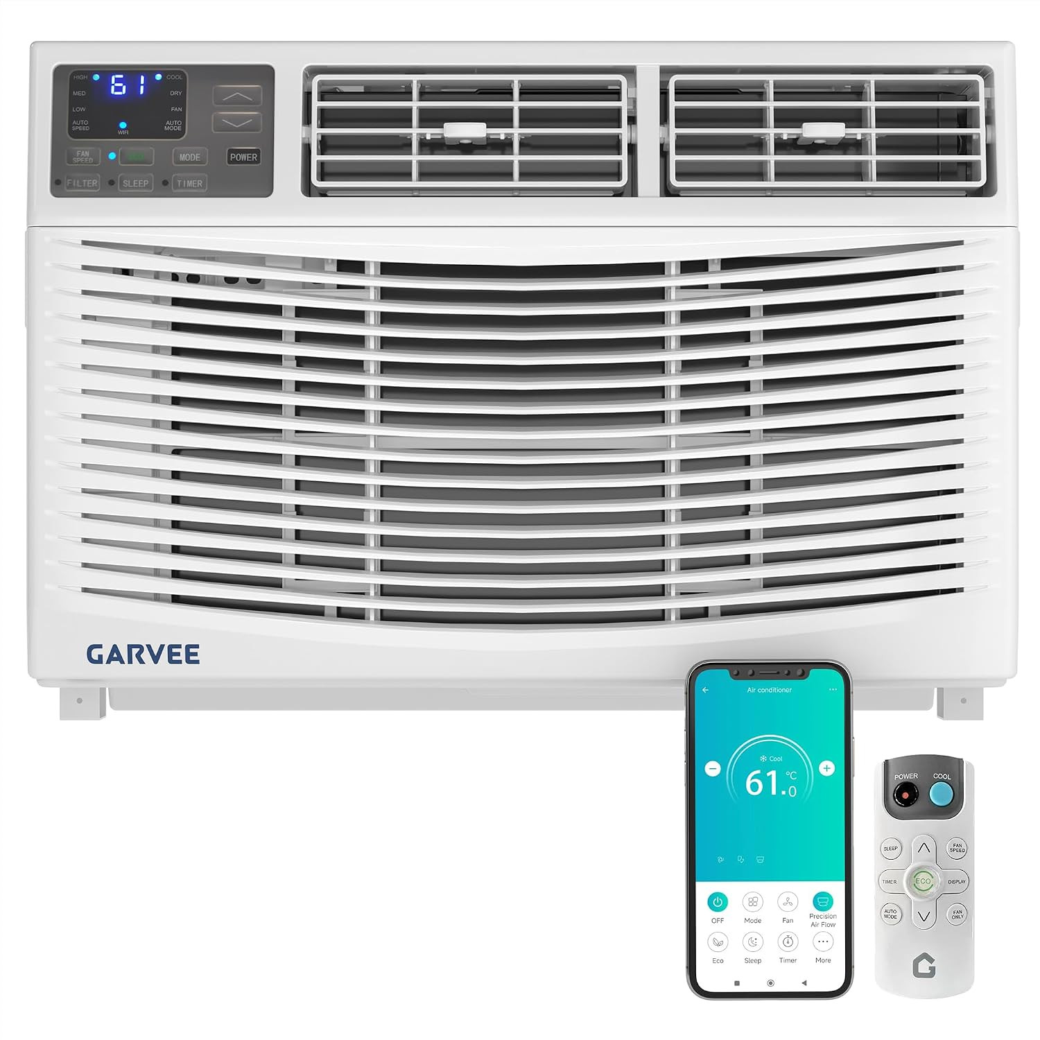 5000 BTU Window Air Conditioner, Cools up to 150 Sq.Ft., 24H Timer, Sleep Mode,