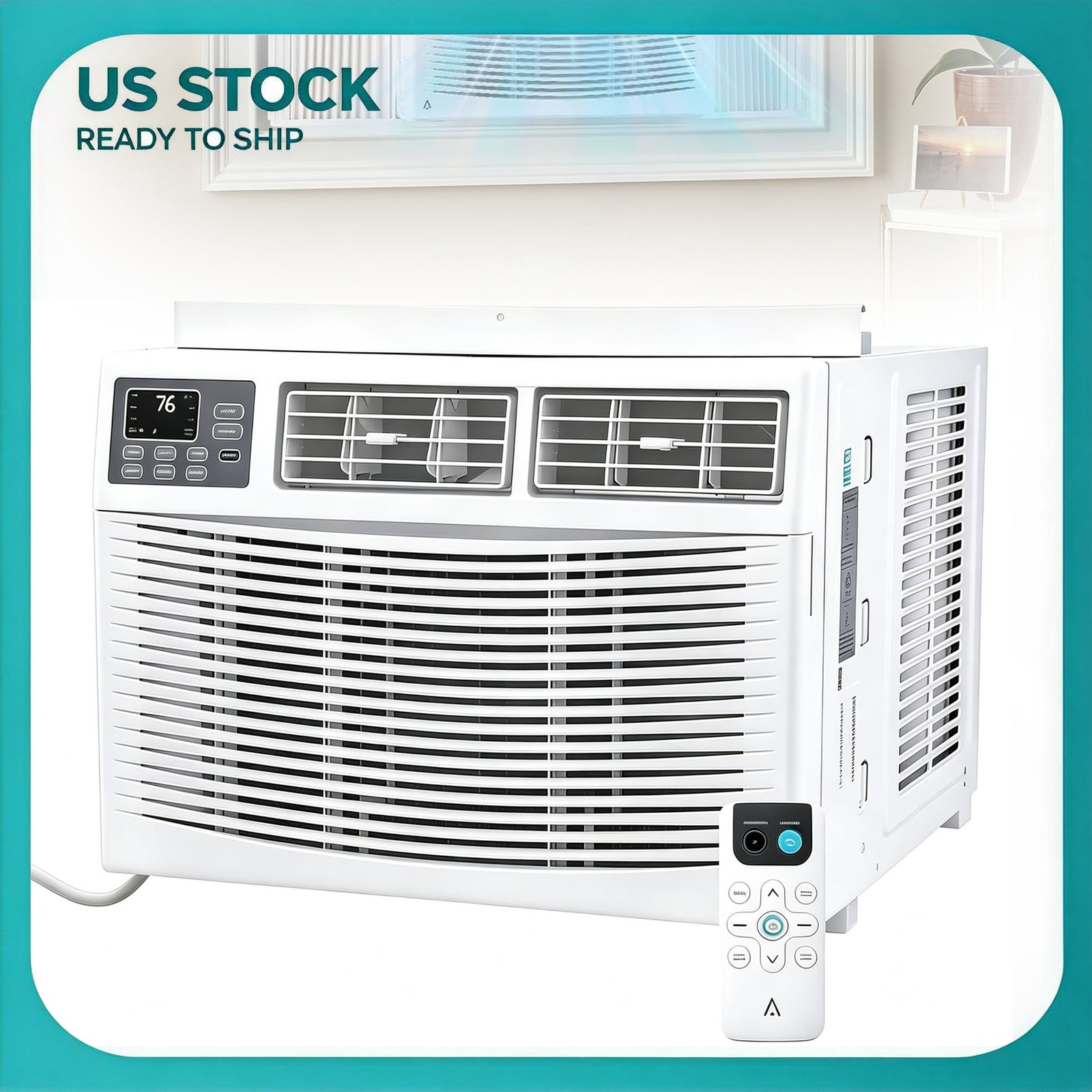 12000 BTU Window Air Conditioner Up to 550 Sq ft Remote Easy Install Kit AC Unit