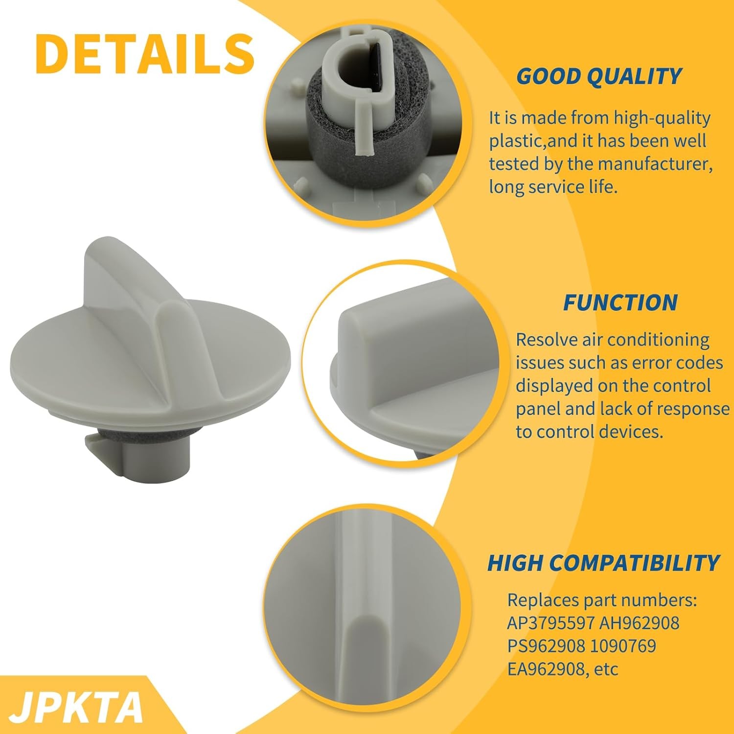 WP12X10002 Air Conditioner Control Knob Compatible with Some GE Room Window Air