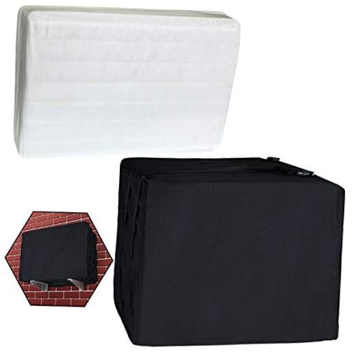 2 Pieces Outside and Indoor Window Air Conditioner Cover Water Resistant