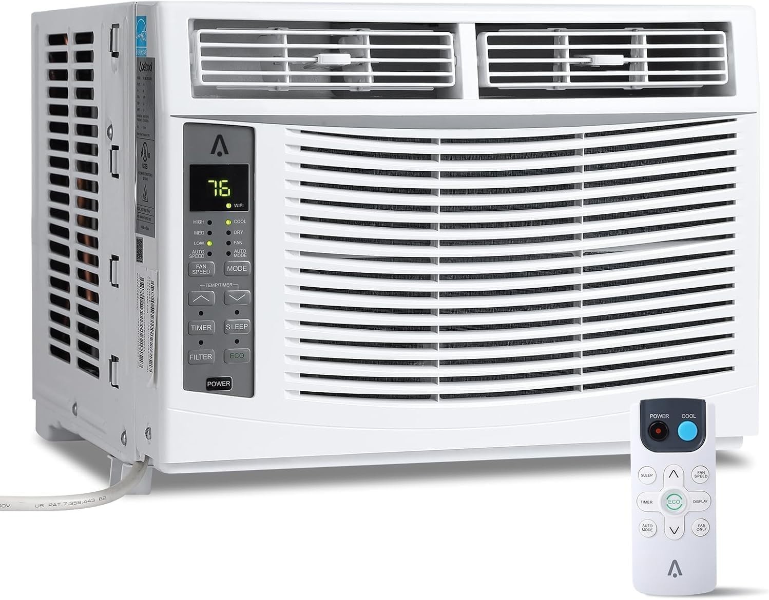 6000 BTU Smart AC Window Unit 115V Fast Cooling Energy Saving Dehumidify Mode