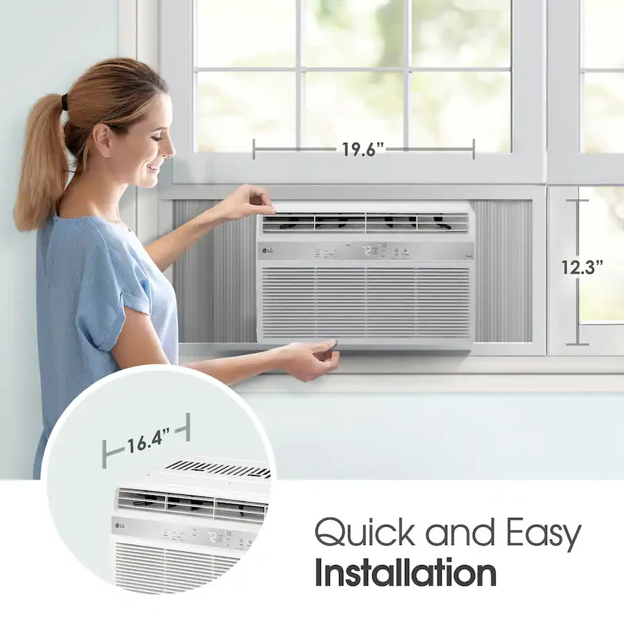 LG LW8024RSM 8000 BTU Smart Wi-Fi Window Air Conditioner w/ Remote