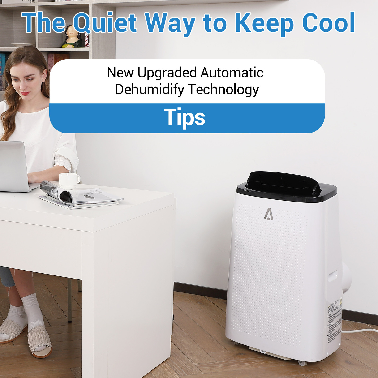 15,000 BTU Portable Air Conditioner w/Remote Control 3-in-1 AC Quiet 850 sq.ft