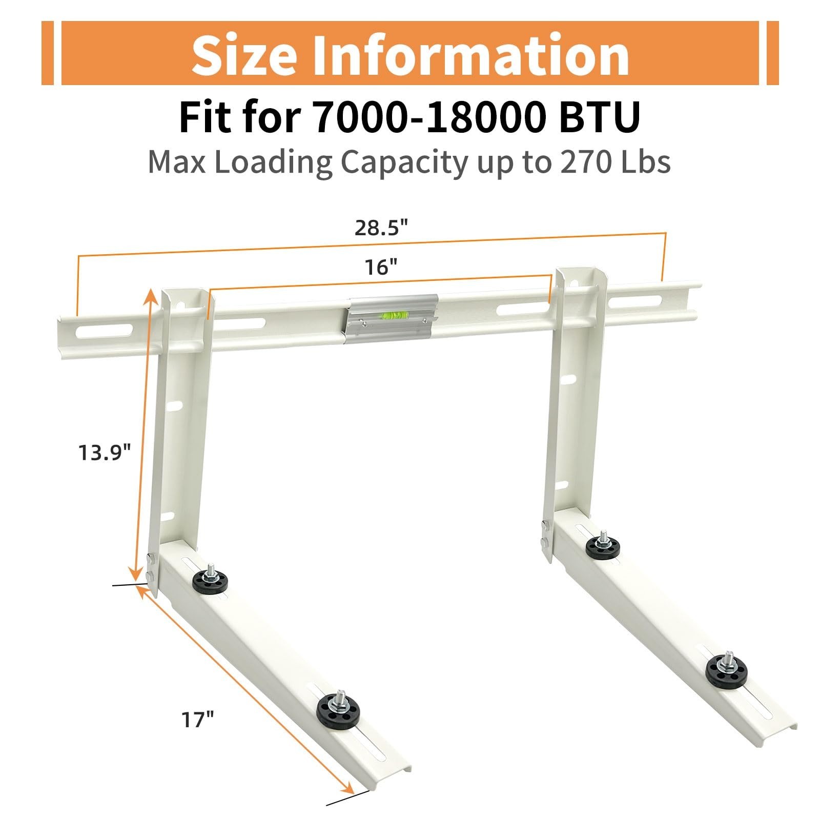 Universal Mini Split Air Conditioner Wall Mount Bracket, Heavy Duty Support 270