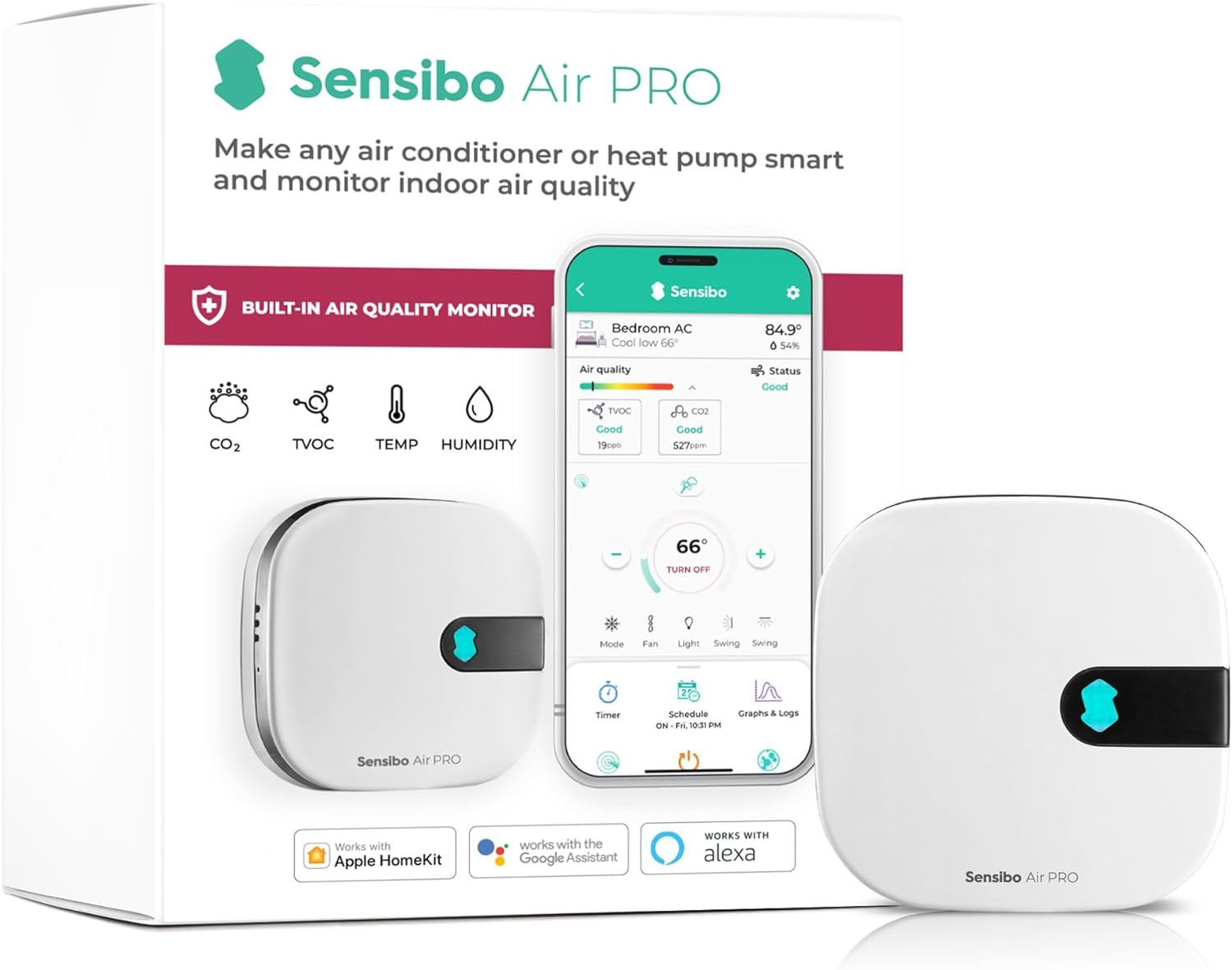 Air PRO Smart AC Controller Thermostat Mini Split Window Portable US Sources