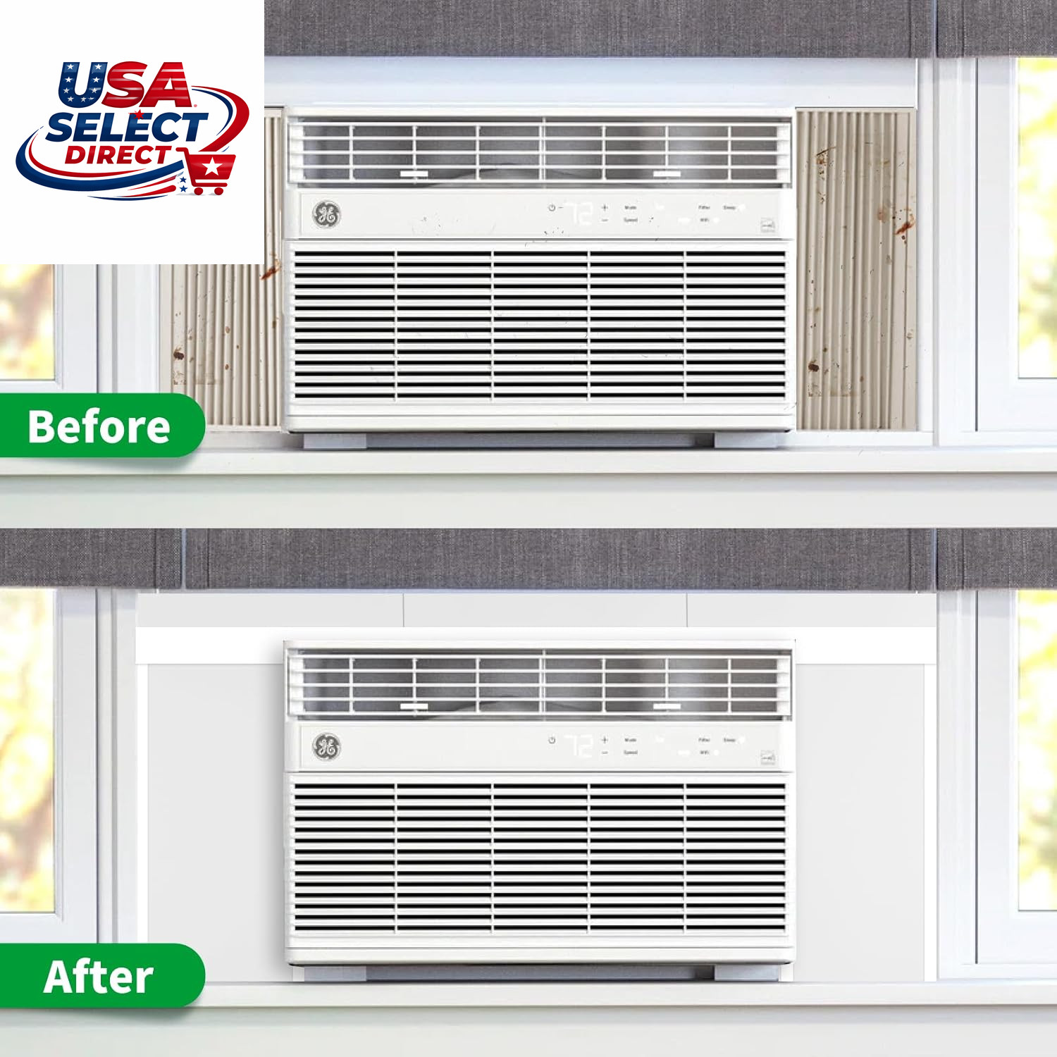 Window Air Conditioner Insulation Foam Panel Kit with Pressure Strips
