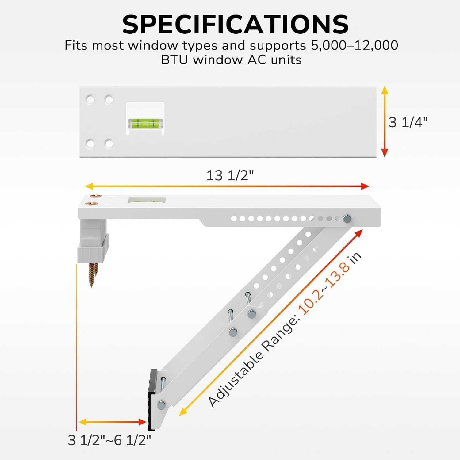AC Window Air Conditioner Support Bracket Heavy Duty, Window AC Bracket Universa