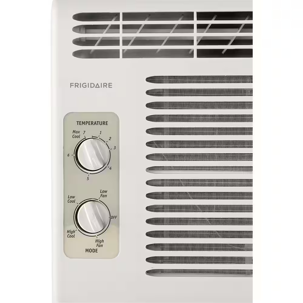 5,000 BTU Window Air Conditioner Cools 150 Sq. Ft. with Mechanical Controls in W