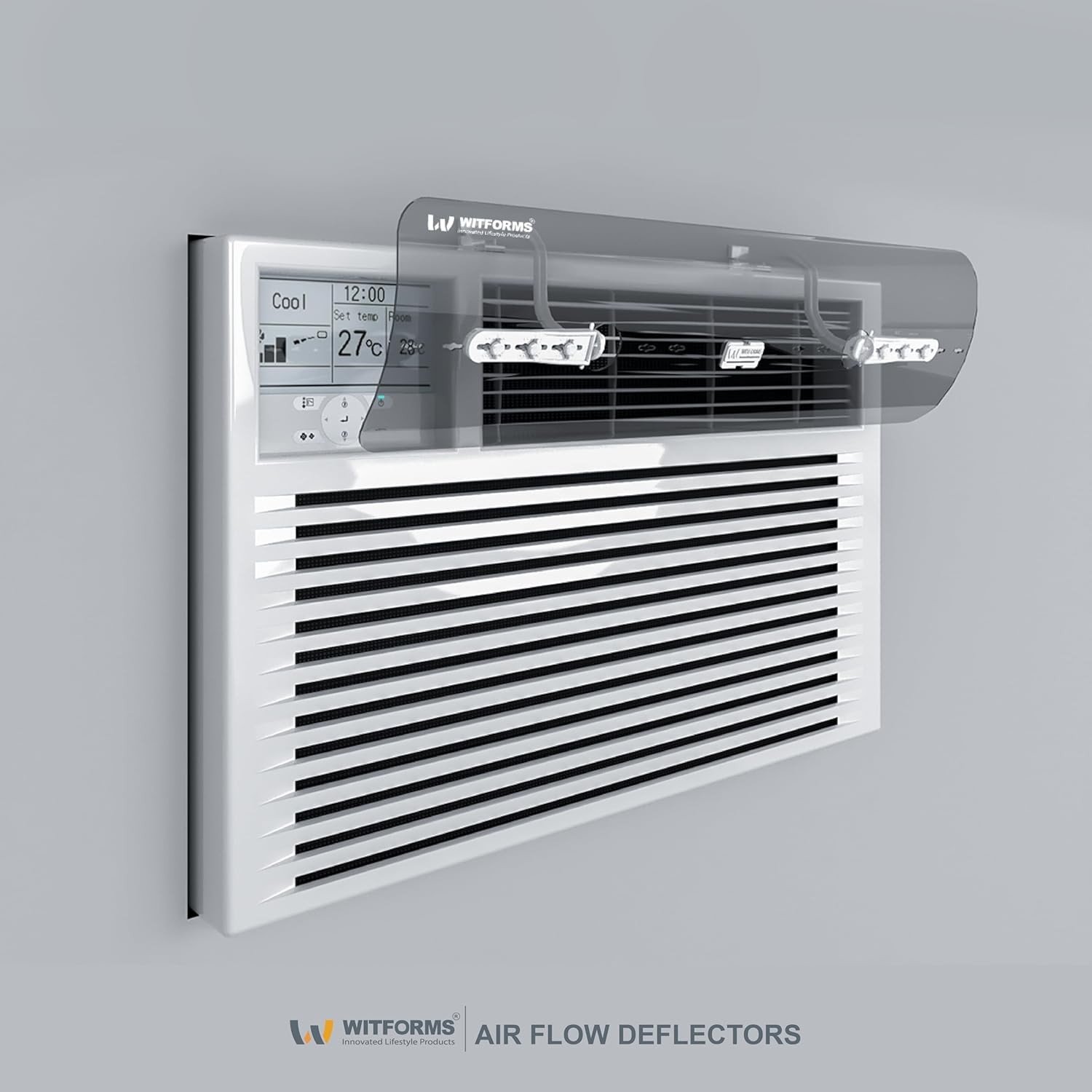 WITFORMS Window AC Air Deflector – 24″ Length for TOP VENT Window Units ONLY – T