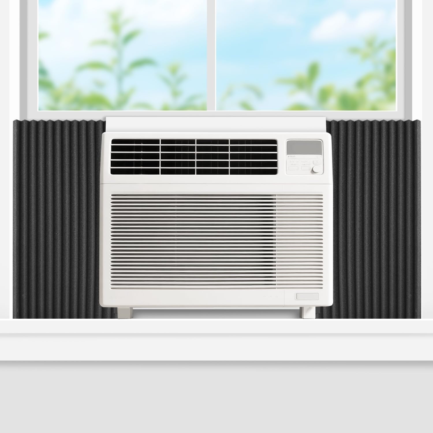 2 Pack Window Air Conditioner Side Panels, Ac 1 Count (Pack of 2), Black