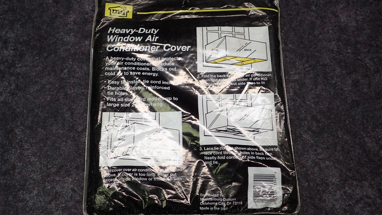 M-D Window Air Conditioner Cover 25″ Long, Heavy Duty, Weather Strip, NOS
