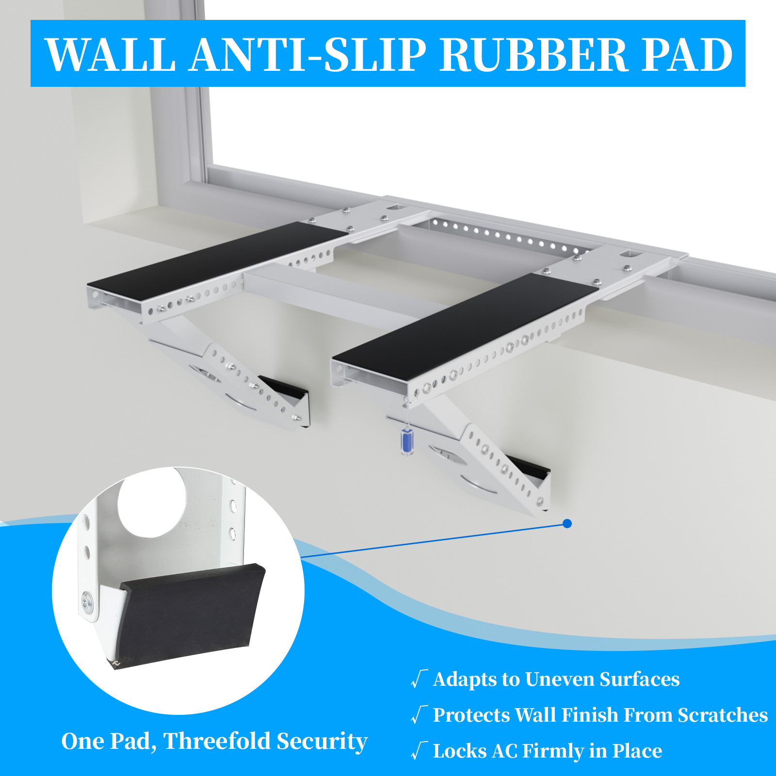 No Drill Window AC Bracket,Adjustable Window Air Conditioner Support Bracket