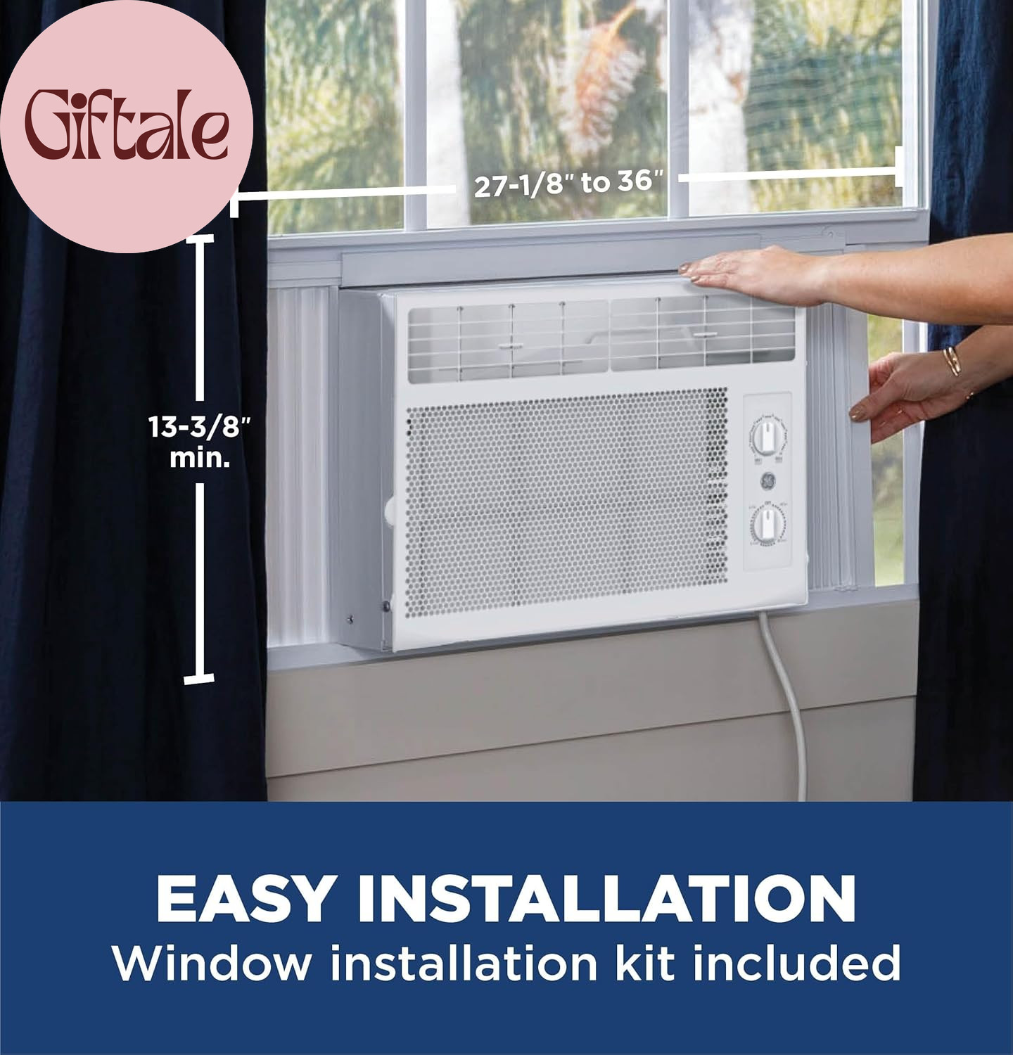 Window Air Conditioner Unit, 5,000 BTU for Small Rooms up to 150 Sq Ft. with Man