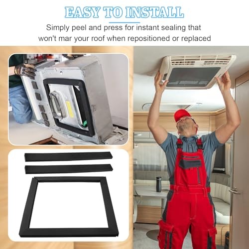14″ x 14″ Universal RV Roof Air Conditioner Gasket, Replaces 25071 RV AC Black