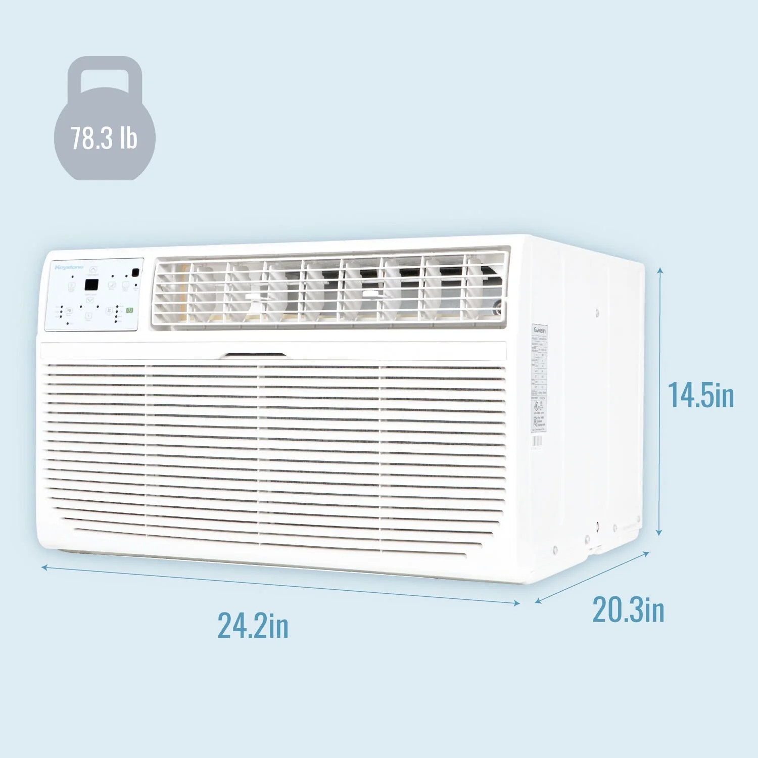 Keystone KSTAT14-2D 14,000 BTU 700 Sq. ft. Through-the-Wall Air Conditioner with