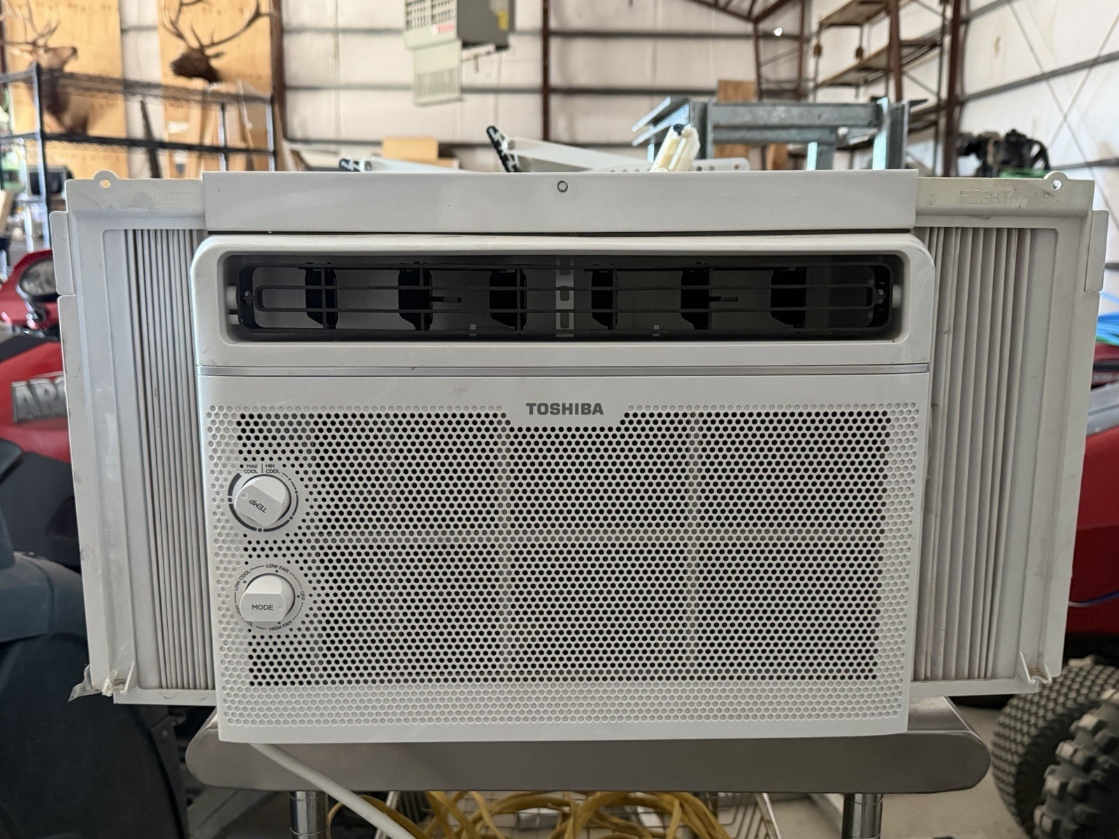 Toshiba Window Air Conditioner White Dial Control Corded Electric Metal Plastic