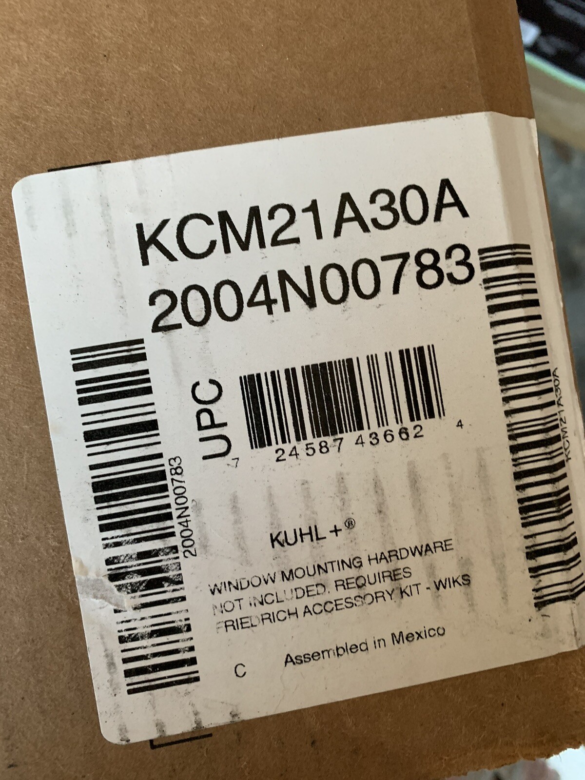 FRIEDRICH KCM21A30 Air Conditioner,21,000 BtuH Cool,230VAC 494L50