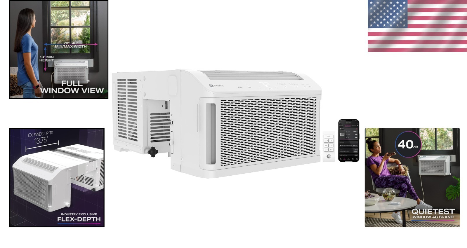 Cools 450 Sq Ft: GE ClearView 10,300 BTU Window AC – Ultra Quiet & WiFi Ready