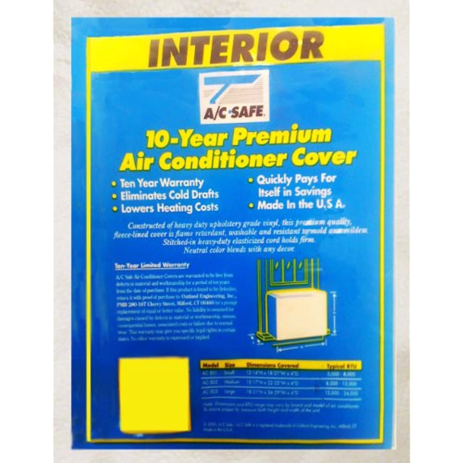 AIR CONDITIONING WINDOW UNIT LARGE INTERIOR COVER