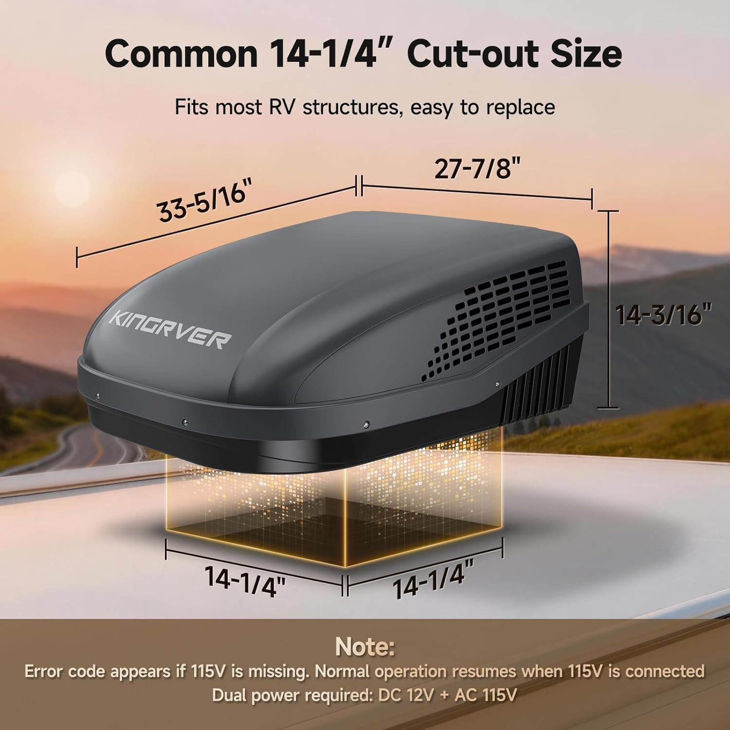 RV Rooftop Air Conditioner 18000 BTU for Ducted/Non-Ducted APP & Voice Control