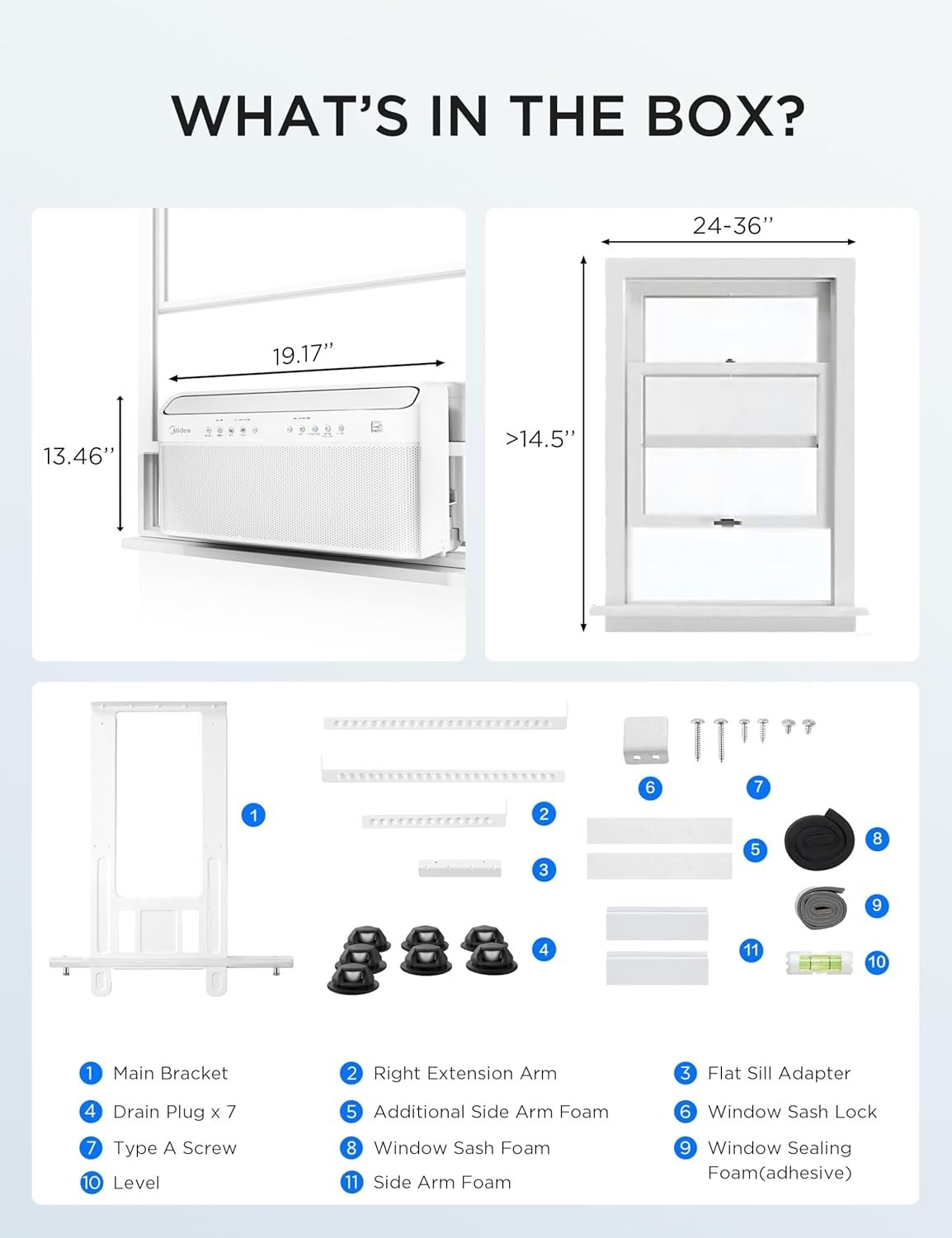 12,000 BTU U-Shaped Smart Inverter Window AC – Quiet, Energy Saving, Wi-Fi Co…
