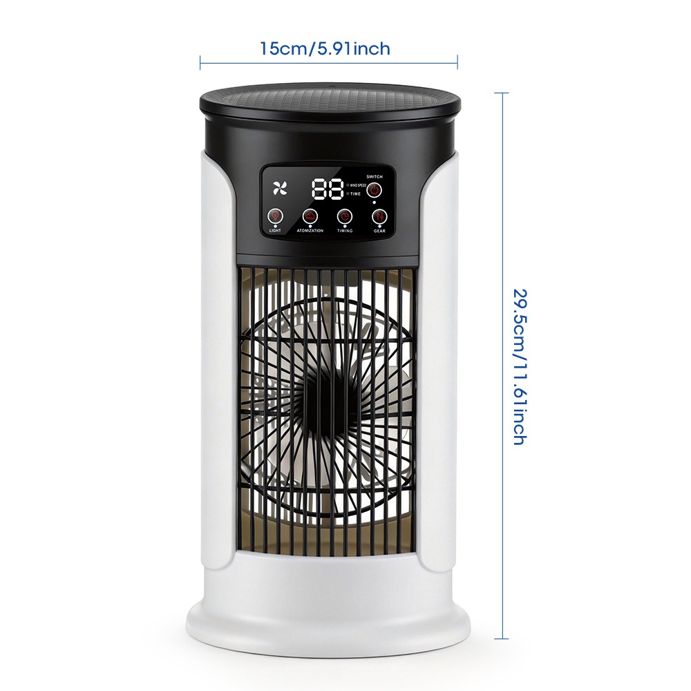 6-Speeds Portable Air Cooler Fan 300ML Water Tank Ice Cold Cooling Conditioner
