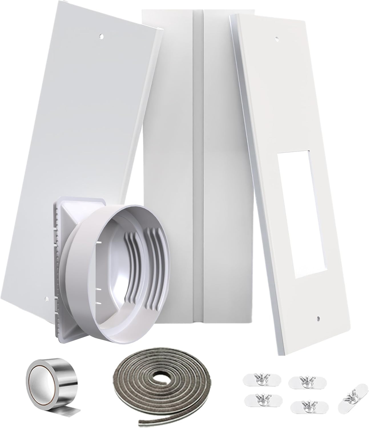 Portable AC Window Vent Kit for Double-Hung/Small Sliding Windows 26″-47″Adjusta