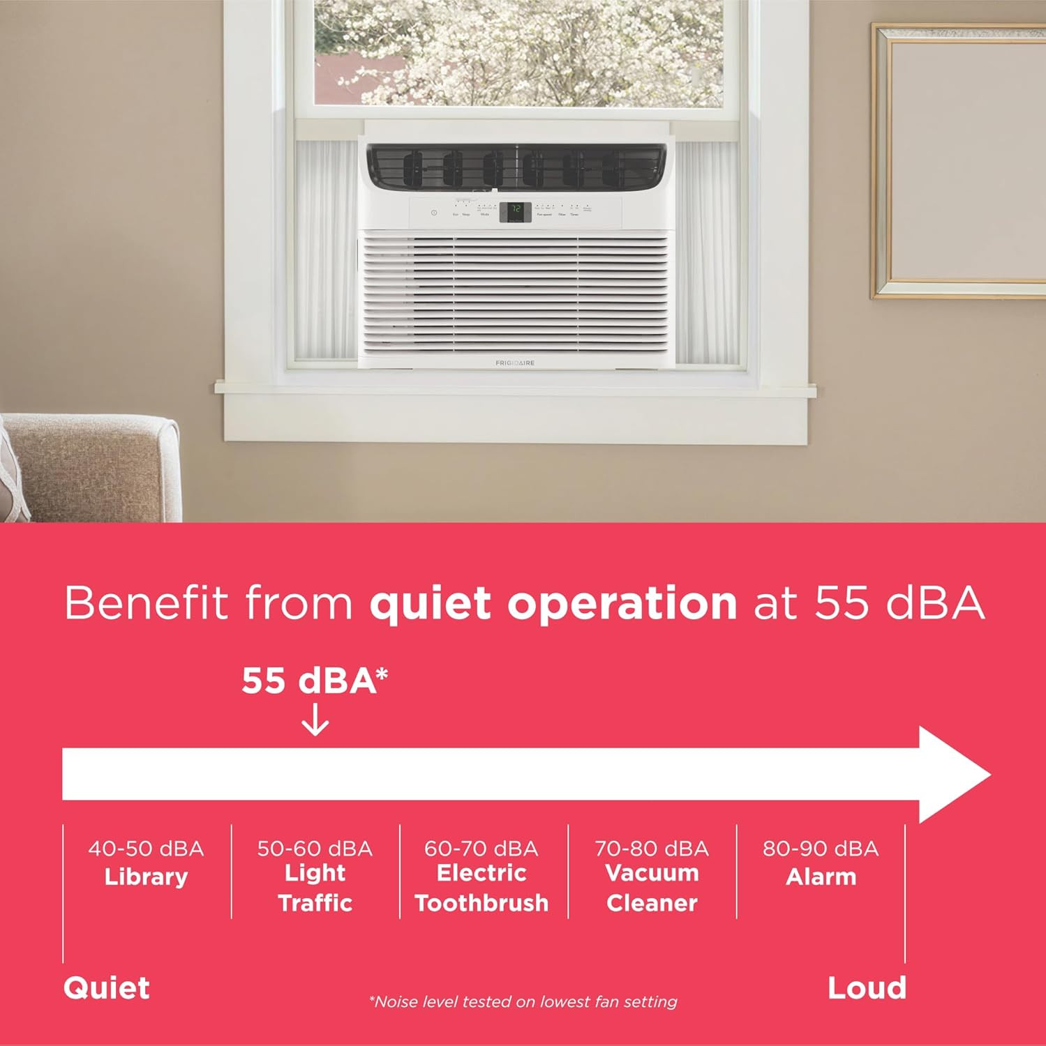 Frigidaire 12,000 BTU Window Air Conditioner with Remote Control, Cools up to 55